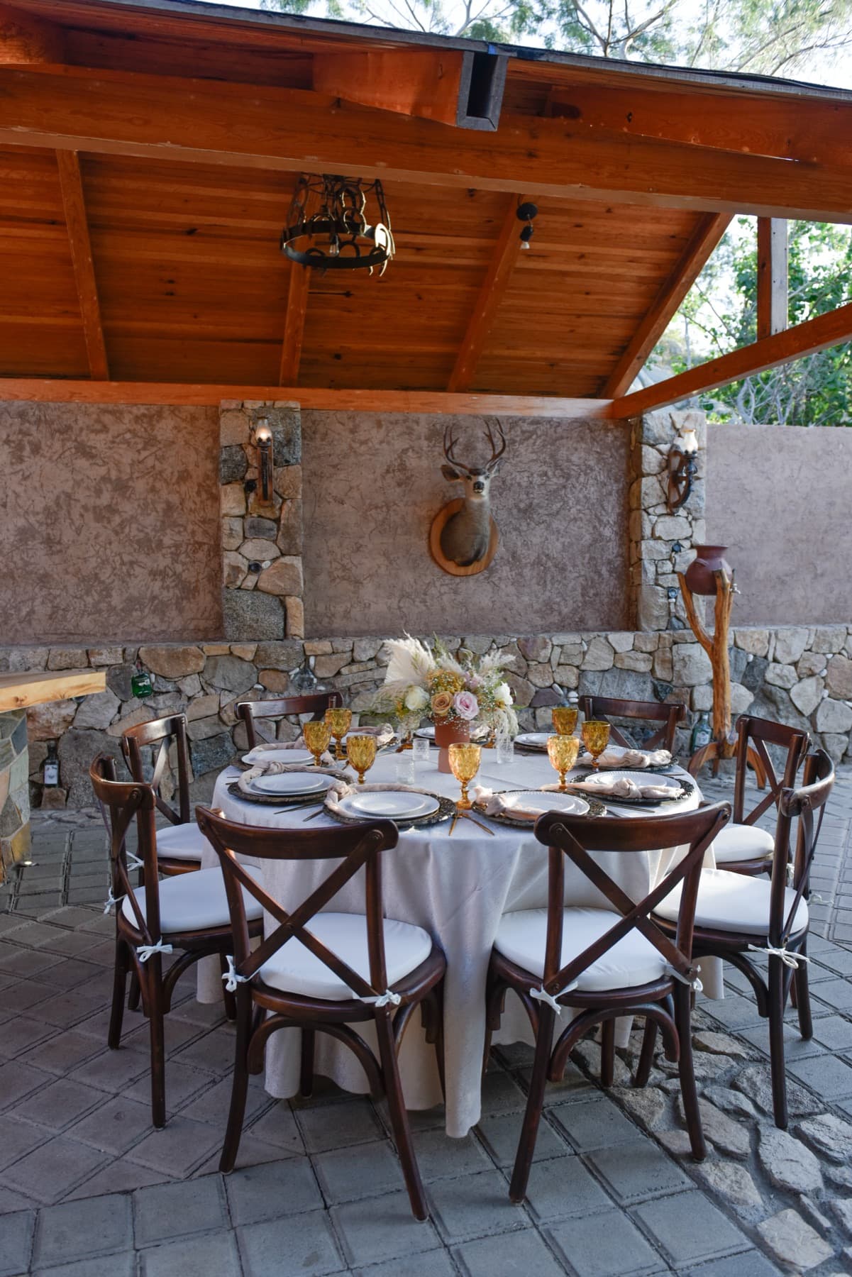 Tables and setup at Rancho McCoy