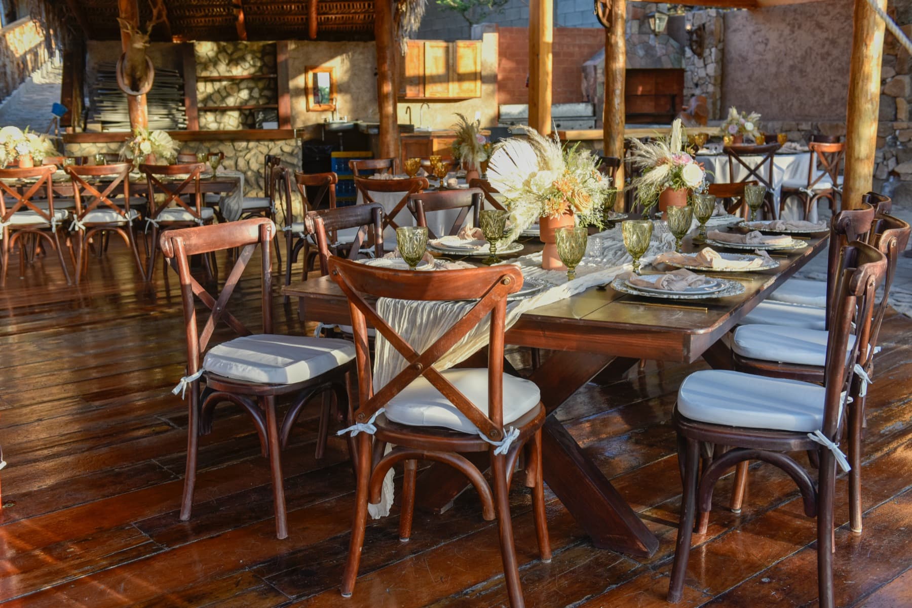 Tables and setup at Rancho McCoy